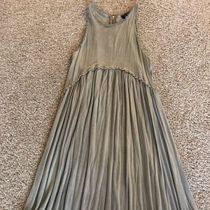Olive green high necked boutique dress